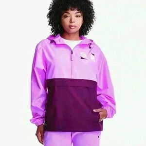 Champion Jacket Womens Packable Windbreaker Size S Pink Outdoor Training Gym NWT